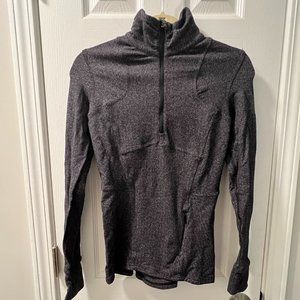 Lululemon Quarter-Zip Running Long Sleeve, Herringbone, Size 4